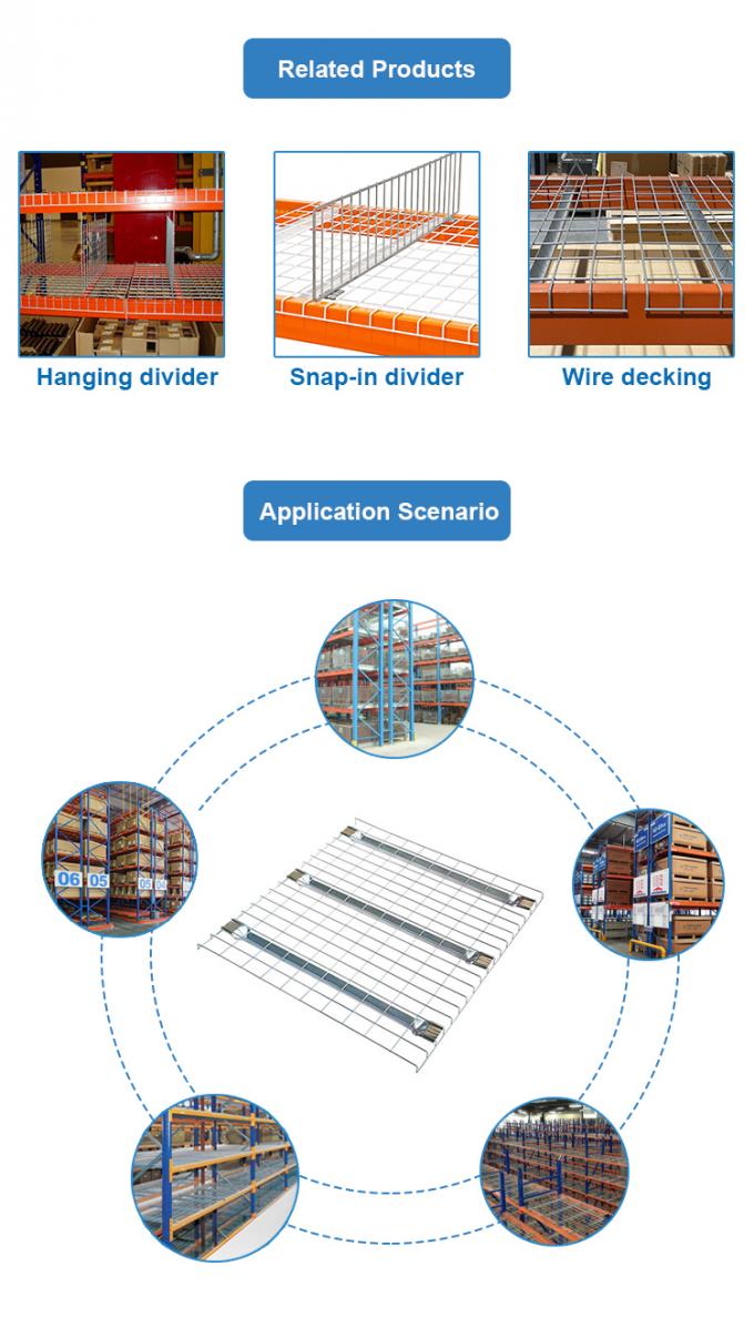 ভারী দায়িত্ব প্যালেট র্যাক তারের জাল ট্রে অগ্নিরোধী জন্য তাক 2